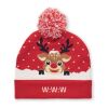 Christmas-themed knitted beanie red | No Branding | not available | not available | not available