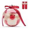 Santa socks in bauble ornament red