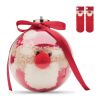Santa socks in bauble ornament red