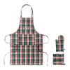 Chequered cotton kitchen set Colourful