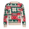 Christmas knitted sweater S-M beige