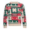 Christmas knitted sweater L-XL beige