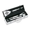 3 BBQ tools in aluminium case silver | No Branding | not available | not available