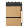 A6 recycled notepad with pen black | No Branding | not available | not available | not available