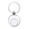 Metal key ring with token shiny silver | No Branding | not available | not available