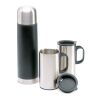 Insulation flask with 2 mugs black | No Branding | not available | not available | not available