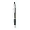 Ball pen with rubber grip transparent/grey | No Branding | not available | not available