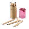 12 coloured pencil set transparent/red