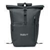 300D RPET rolltop backpack black | No Branding | not available | not available | not available