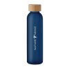 Frosted glass bottle 500ml transparent/blue | No Branding | not available | not available | not available