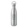 Double wall bottle with handle on lid 500 ml matt silver | No Branding | not available | not available | not available