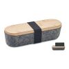 RPET felt pencil case with lid wood | No Branding | not available | not available