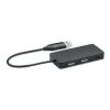 3 port USB hub with 20cm cable black | No Branding | not available | not available