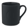 Ribbed ceramic mug mat 340 ml black | No Branding | not available | not available