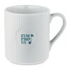 Ribbed ceramic mug mat 340 ml white | No Branding | not available | not available