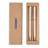 Wheat straw/ABS twist pen set beige | No Branding | not available | not available | not available