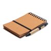Recycled notebook with ball pen brown | No Branding | not available | not available | not available
