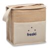 Jute and canvas cooler bag 3L beige | No Branding | not available | not available | not available