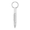 Key ring with twist action pen matt silver | No Branding | not available | not available