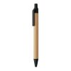 Push button ball pen in bamboo black | No Branding | not available | not available