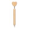 Bamboo heart ball pen wood