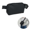 Waist bag in 210D polyester black | No Branding | not available | not available