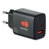 EU 2-pole wall adapter/charger black | No Branding | not available | not available | not available