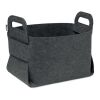 Foldable RPET felt basket grey