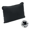 Suede fabric cushion black