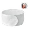 Adjustable microfibre hairband white
