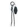 Braided rope with tag keyring black