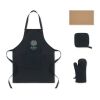 Recycled cotton kitchen set black