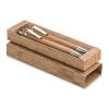 Acacia wood pen and pencil set wood