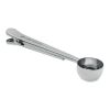 Coffee scoop with bag clip silver