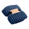 RPET fleece striped blanket blue