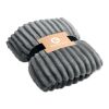 RPET fleece striped blanket grey