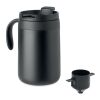 Double wall mug coffee filter black