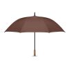 27" auto umbrella wood handle brown
