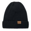 Knitted beanie with cuff black