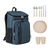 Outdoor cooler bag 600D RPET blue | No Branding | not available | not available | not available