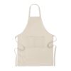 Beige organic cotton apron with front pockets beige | No Branding | not available | not available | not available