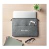 RPET felt zipped laptop bag grey | No Branding | not available | not available | not available