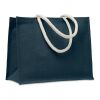 Jute bag with cotton handle blue | No Branding | not available | not available | not available