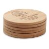Set of 6 bamboo coasters wood | No Branding | not available | not available | not available