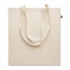 Recycled cotton shopping bag with long handles beige | No Branding | not available | not available | not available