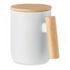 Porcelain mug with lid 380 ml white | No Branding | not available | not available