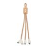 3 in 1 cork charging cable beige | No Branding | not available | not available