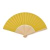 Manual hand fan in bamboo yellow | No Branding | not available | not available