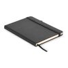 Recycled PU A5 lined notebook black | No Branding | not available | not available | not available