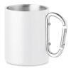 Metal mug and carabiner handle 300 ml white | No Branding | not available | not available | not available